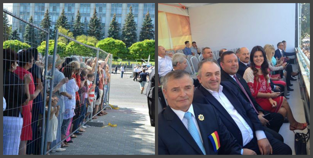 День независимости в Молдове: либералы в VIP-ложе, граждане - за забором